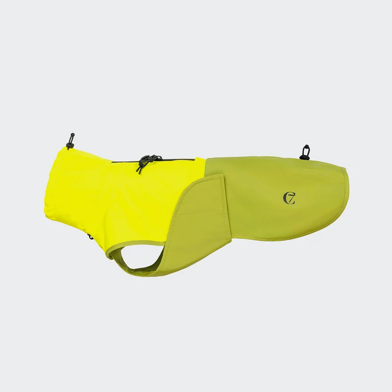 Hunderegenmantel Dackel AKTIV Neon Green/Light Olive