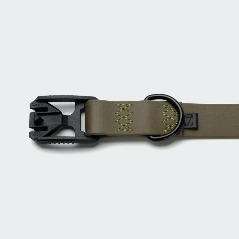 Hundehalsband BioThane Ipanema Olive-Neon Green