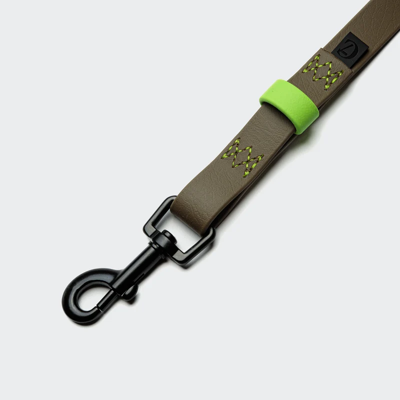 Schleppleine BioThane Ipanema Olive-Neon Green