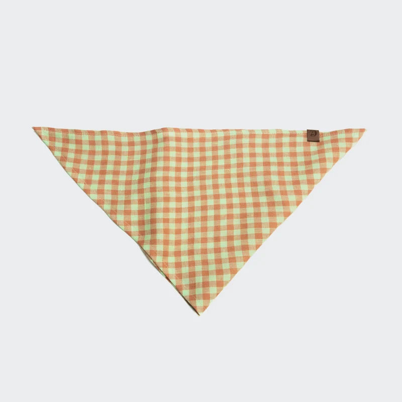 Hundehalstuch Bandana Check Orange