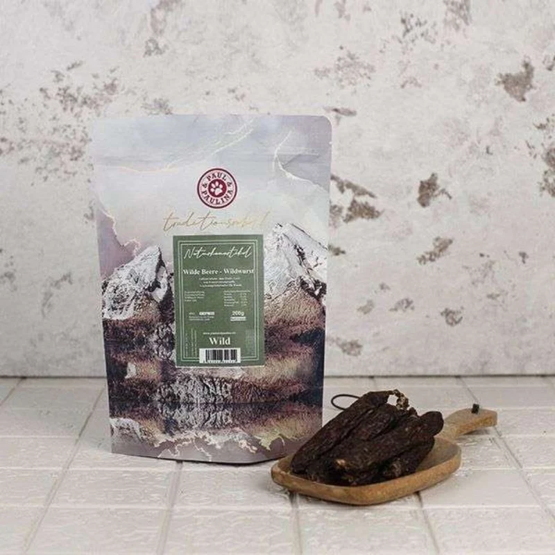 Wilde Beere - getrocknete Wildwurst mit Minze und Kokos, 200g