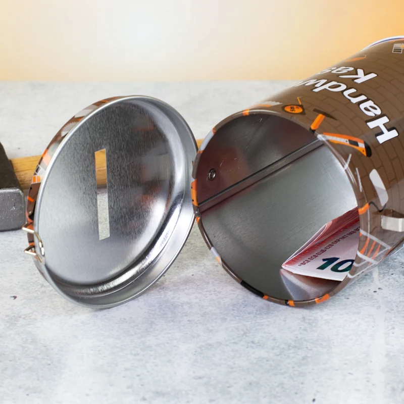 Metall Spardose als Handwerker Kasse