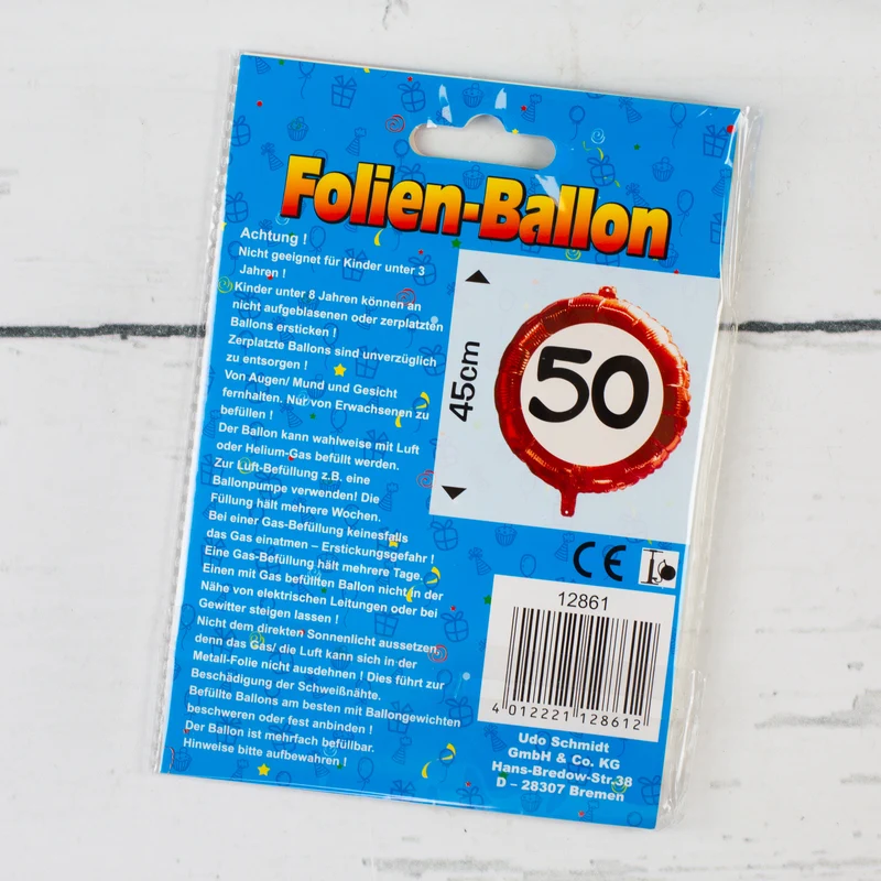 Folienballon Verkehrsschild 40 | Luftballon zum 40. Geburtstag