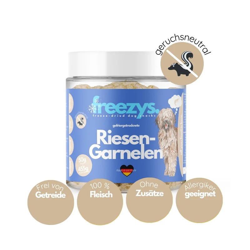 Hundeleckerli Riesengarnelen gefriergetrocknet 50g