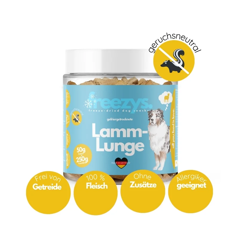 Hundeleckerli Lammlunge gefriergetrocknet 50g