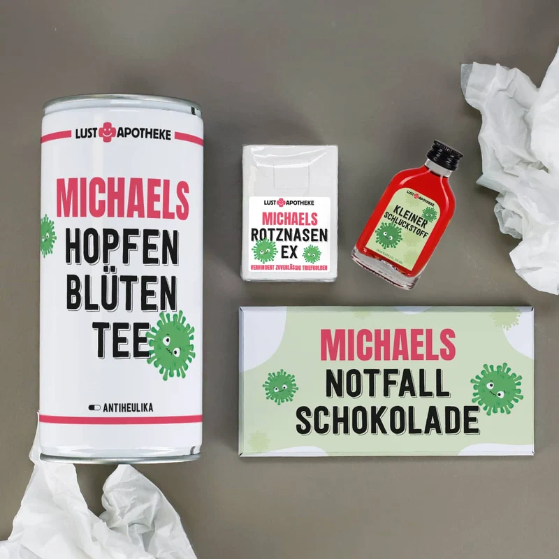 Männerschnupfen Survival Box - Erste Hilfe Set bei großem Mimimi