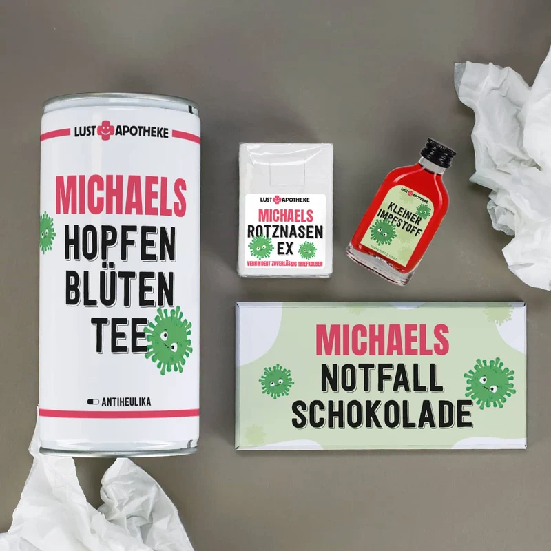 Männerschnupfen Survival Box - Erste Hilfe Set bei großem Mimimi