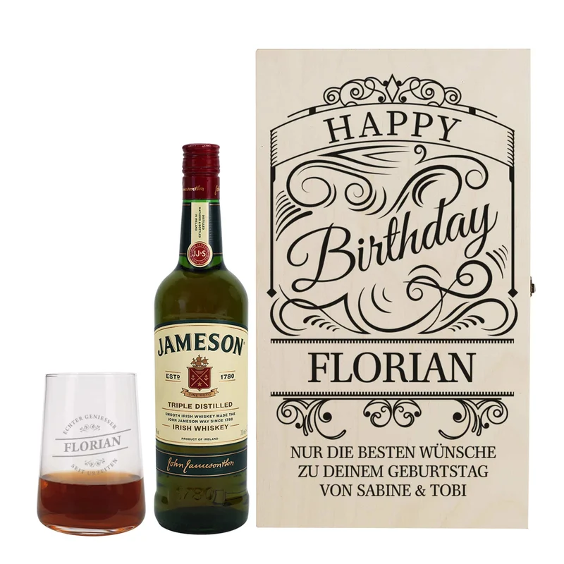 Geschenkset zum Geburtstag mit Jameson Whiskey