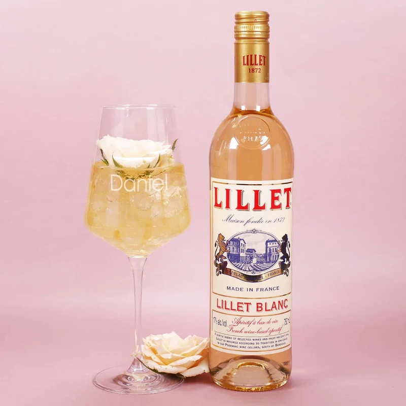 Lillet Geschenkset mit graviertem Weinglas für verschiedene Anlässe