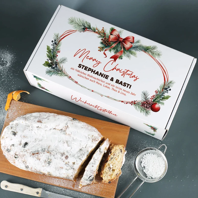 Rosinenstollen in persönlicher Geschenkbox, 1000g