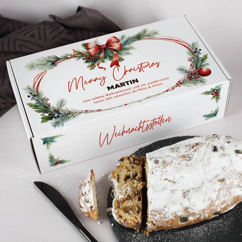 Rosinenstollen in persönlicher Geschenkbox, 1000g