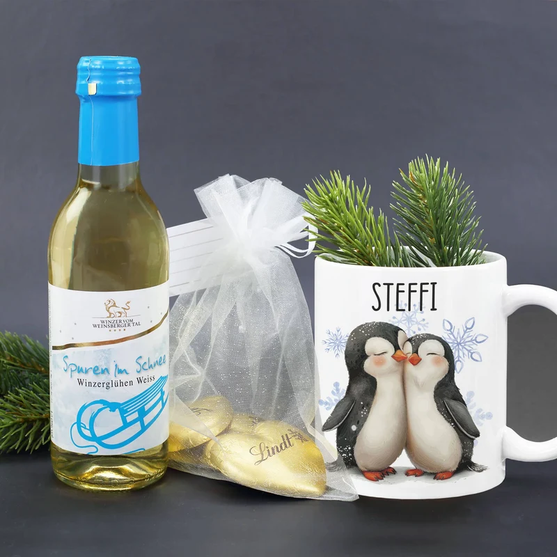 Wenn Schneeflocken Küsse wären - Glühwein Geschenkset zu Weihnachten