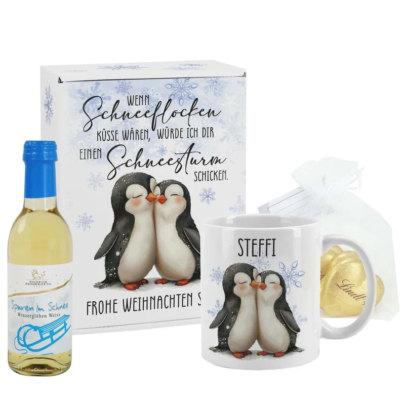 Wenn Schneeflocken Küsse wären - Glühwein Geschenkset zu Weihnachten