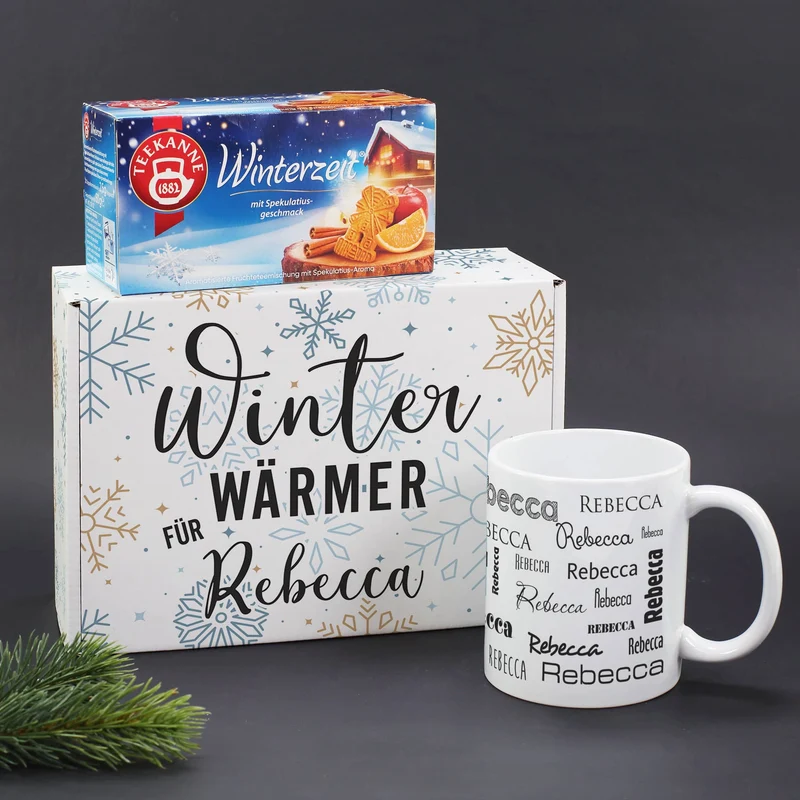 Winter Wärmer - Teekanne Tee mit Tasse als kleines Geschenket
