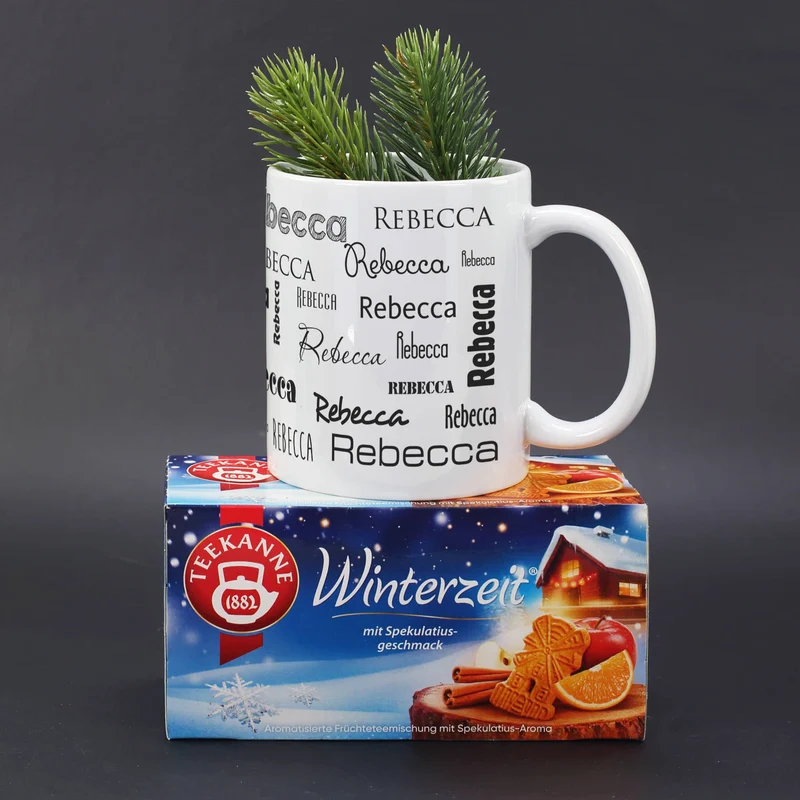 Winter Wärmer - Teekanne Tee mit Tasse als kleines Geschenket