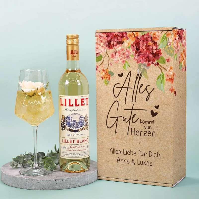 Alles Gute kommt von Herzen - Lillet Geschenkset zum Geburtstag