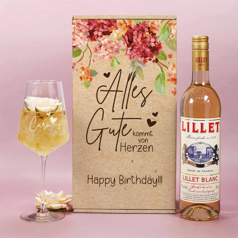 Alles Gute kommt von Herzen - Lillet Geschenkset zum Geburtstag