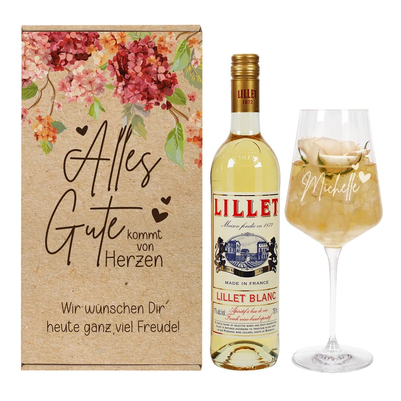Alles Gute kommt von Herzen - Lillet Geschenkset zum Geburtstag