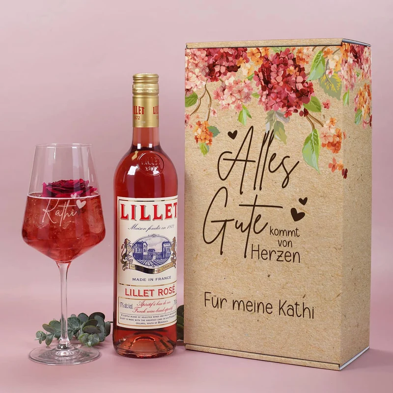 Alles Gute kommt von Herzen - Lillet Geschenkset zum Geburtstag
