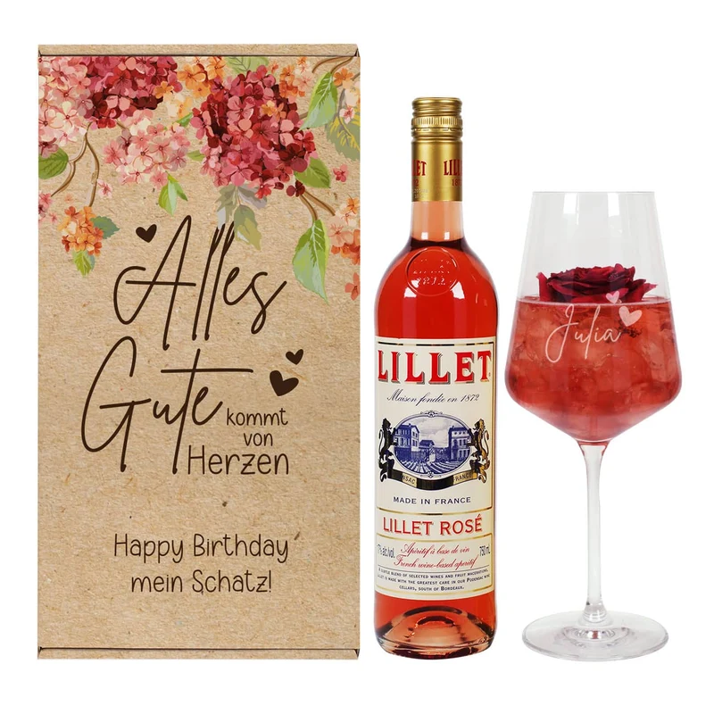 Alles Gute kommt von Herzen - Lillet Geschenkset zum Geburtstag