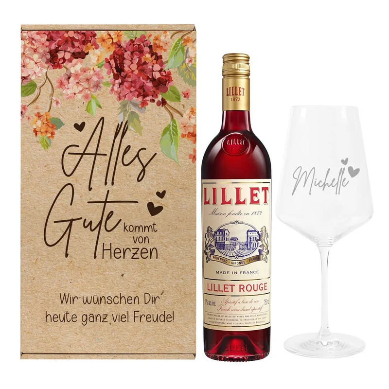 Alles Gute kommt von Herzen - Lillet Geschenkset zum Geburtstag
