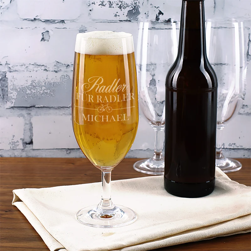 Geschenkset 'Ein Radler' personalisiert mit Name und Text mit Gösser, Bierglas & Geschenkbox