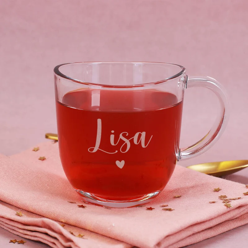 Für kuschlig warme Weihnachten - Geschenkset mit gravierten Glas und personalisierter Verpackung