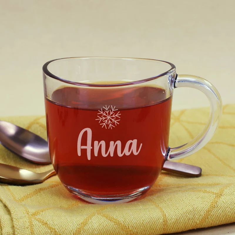 Glühweinset mit graviertem Glas und Lindt Schokoweihnachtsmann in persönlicher Box
