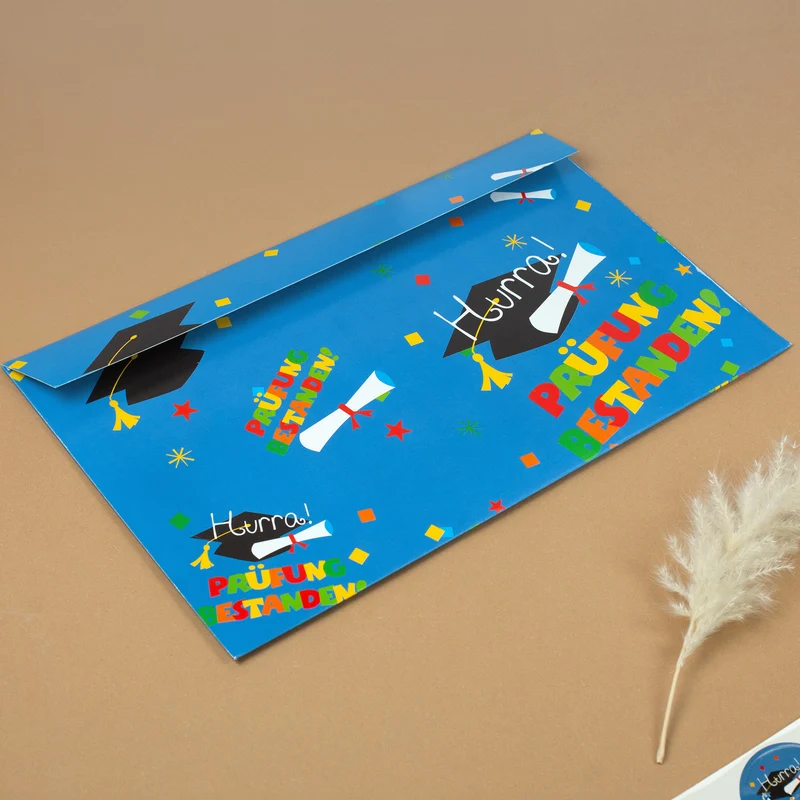 XXL Umschlag - Prüfung bestanden | Geld-Geschenk zum Schulabschluss, Abitur, Studienabschluss