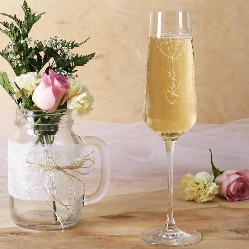 Geschenkset zum Muttertag mit Flasche Sekt, Sektglas und Holzbox