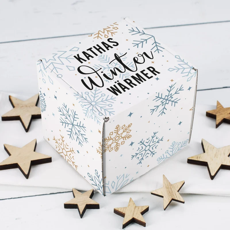 Winter Wärmer - Geschenkset mit Name personalisiert und Mini Stollen