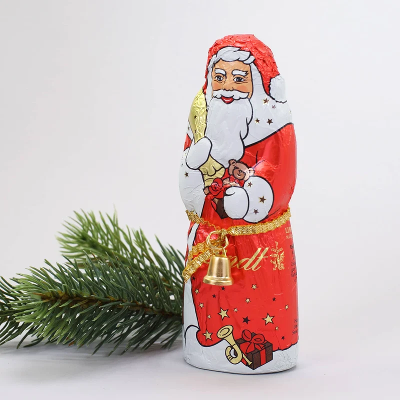 Flaschenanhänger mit Stollen oder Nikolaus zu Weihnachten