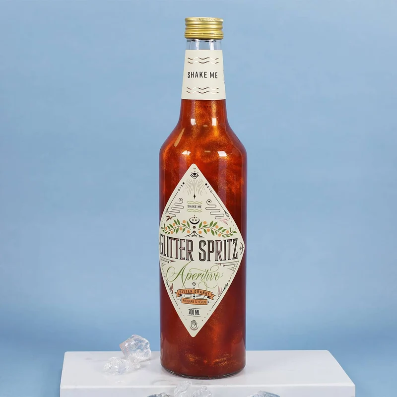 Geschenkset für Freundinnen mit Glitter Spritz oder Campari und zwei Gläsern