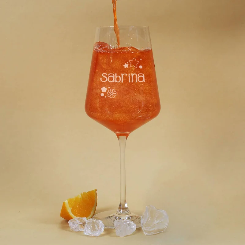70er Jahre Flower Power - Glitter Spritz Geschenkset mit Name, Anlass und Wunschtext personalisiert