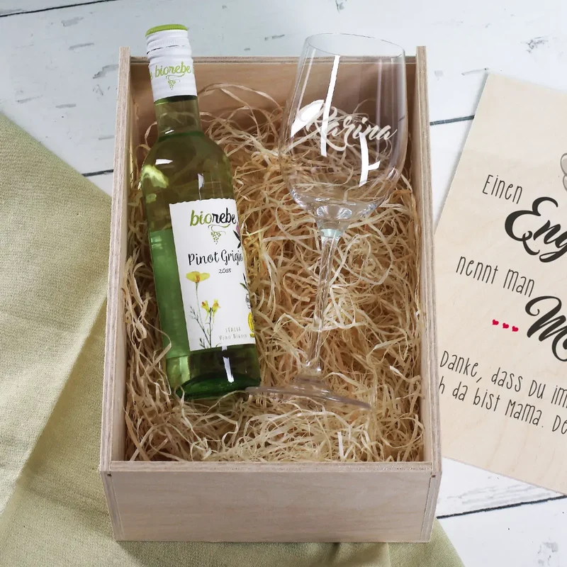 Engel ohne Flügel nennt man Mama - Wein-Set zum Muttertag