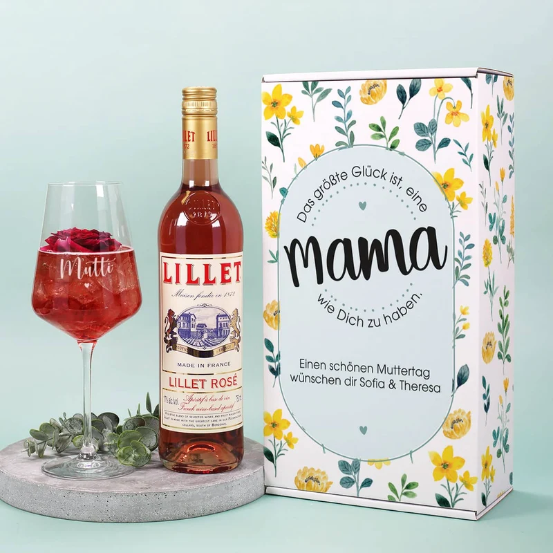Das größte Glück ist, eine Mama wie Dich zu haben. - Lillet Geschenkset zum Muttertag