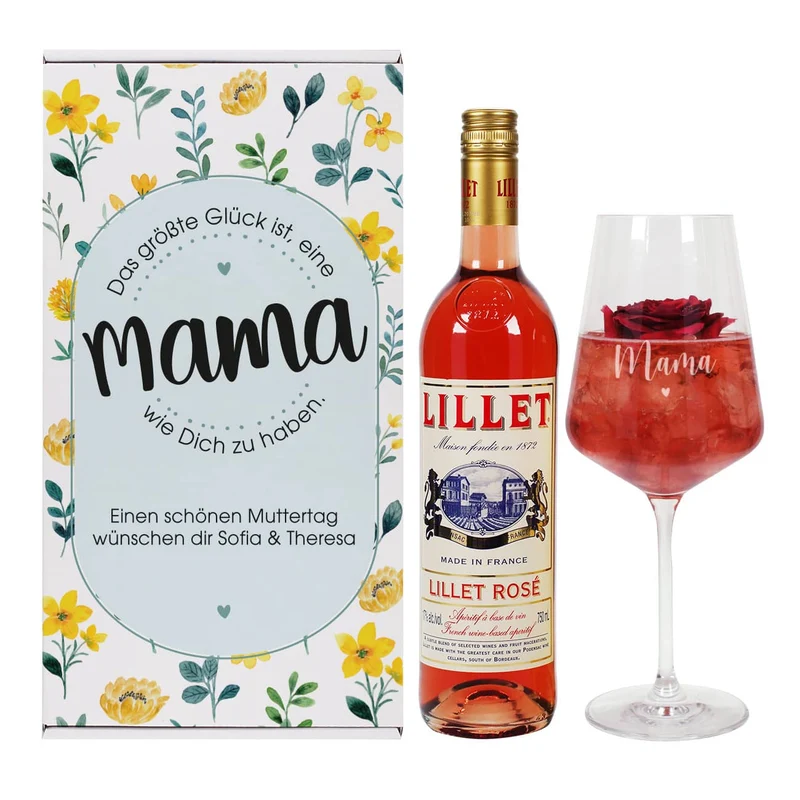 Das größte Glück ist, eine Mama wie Dich zu haben. - Lillet Geschenkset zum Muttertag