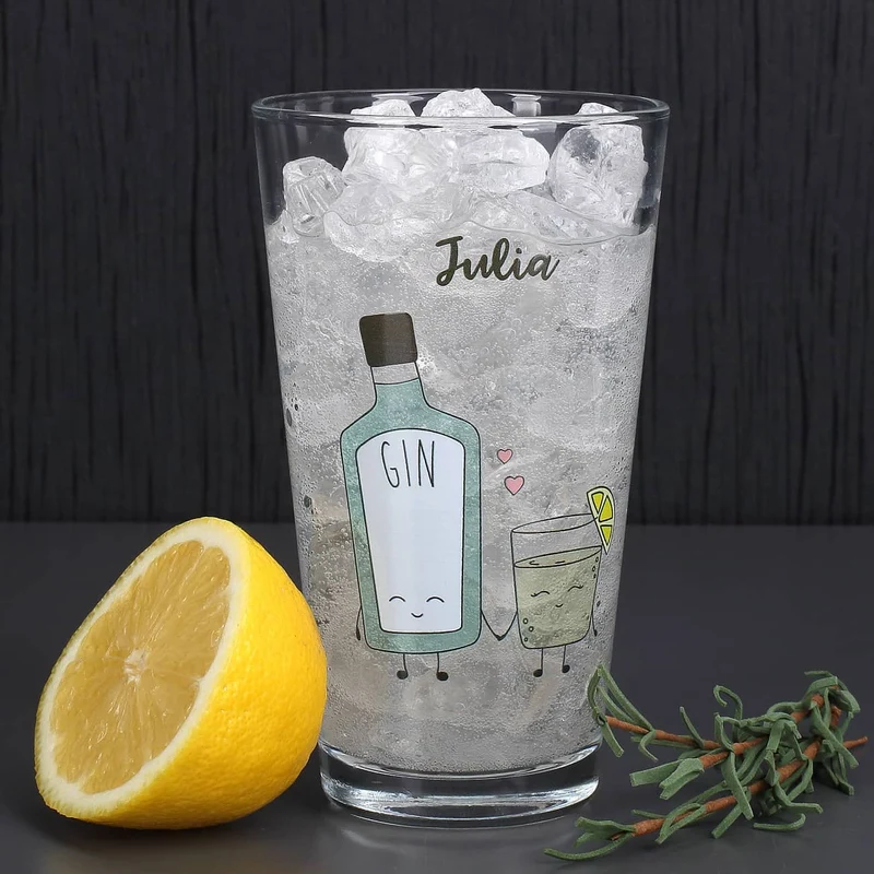 Gin Tonic Geschenkset mit Glas, Mini Bombay und Thomas Henry Tonic