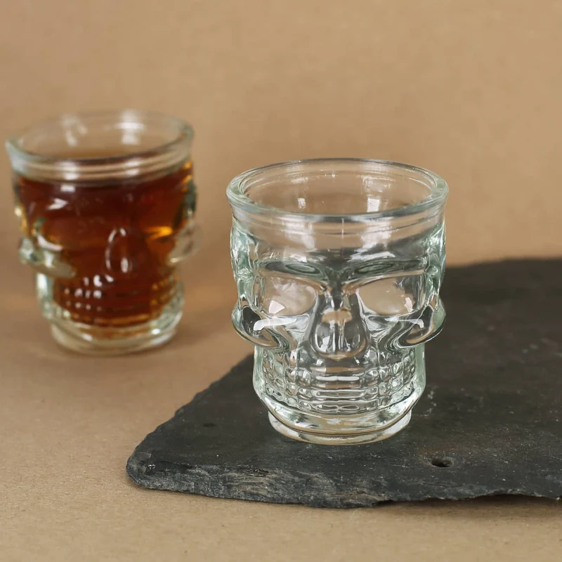 Shooter Schnaps-Glas 50 ml im Totenkopfdesign