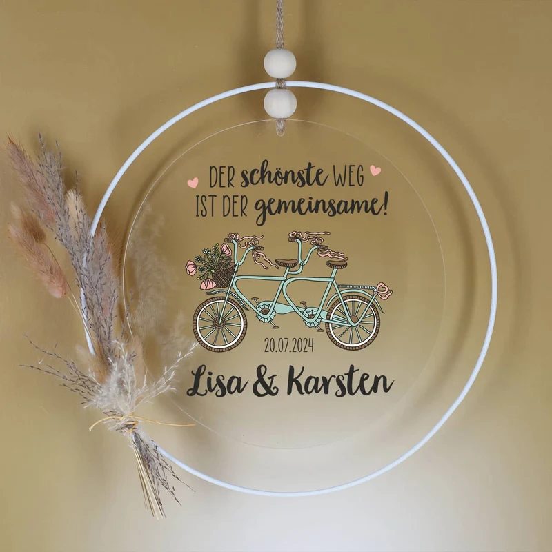 Der schönste Weg ist der gemeinsame! - Acrylschild als Hochzeitsgeschenk