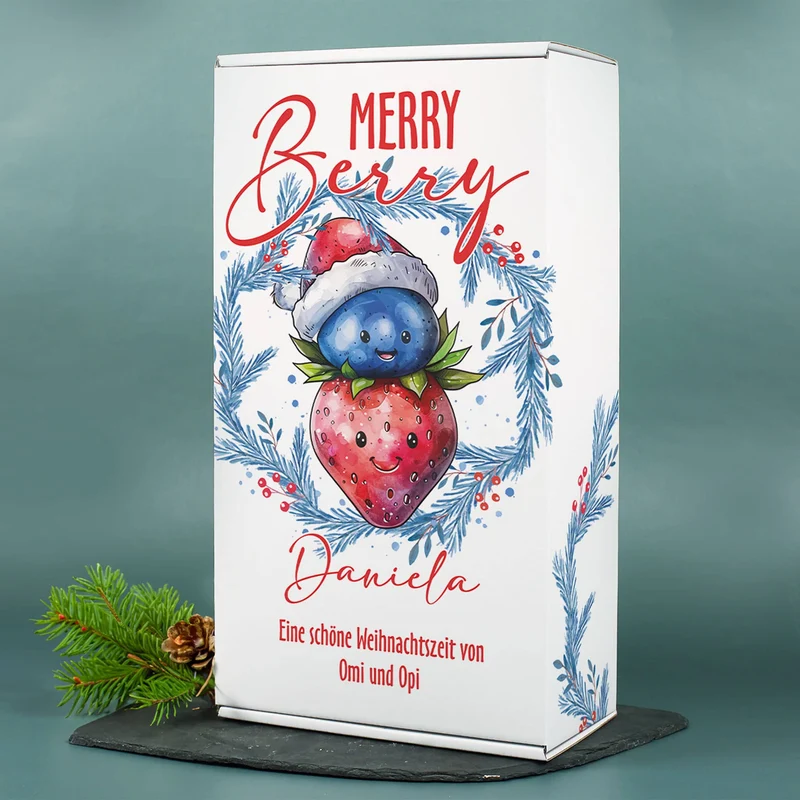 Merry Berry - Lillet Geschenkset mit Glas und Geschenkbox zu Weihnachten