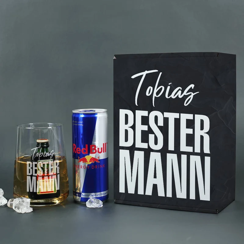 Bester Mann - Geschenkset mit Red Bull und Jägermeister