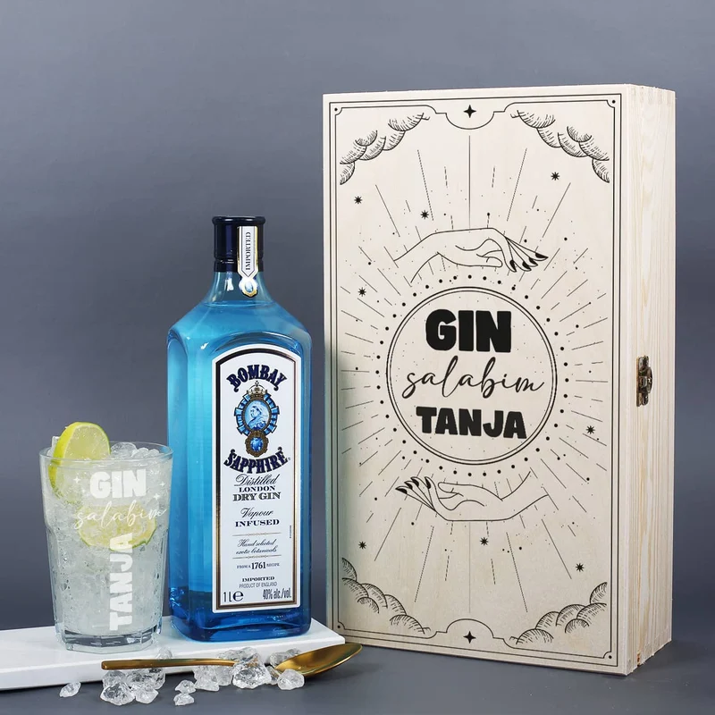 Gin salabim - Gin Geschenkset mit Bombay Gin und Glas