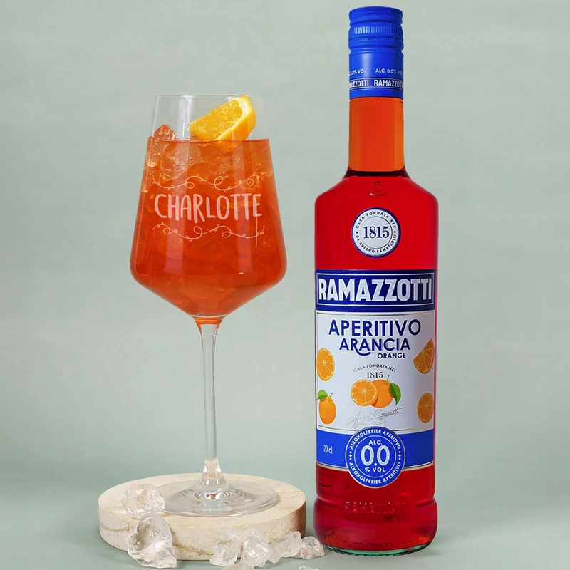 Geschenkset mit Ramazzotti alkoholfrei, Aperitif-Glas & Geschenkbox | Wieder ein Jahr schöner