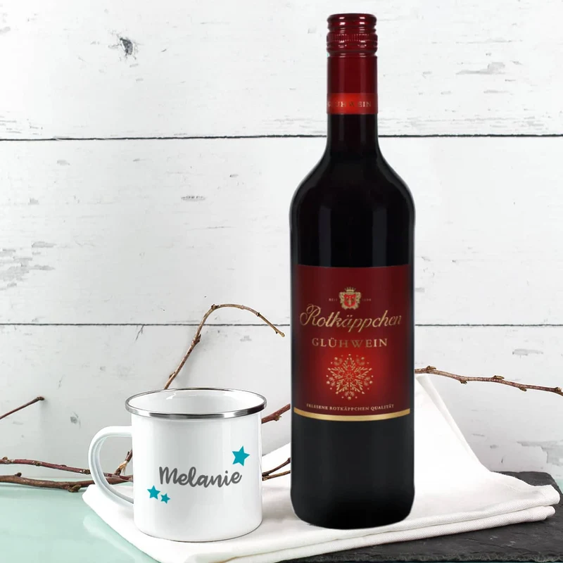 Winterset Glühwein mit personalisierter Metalltasse