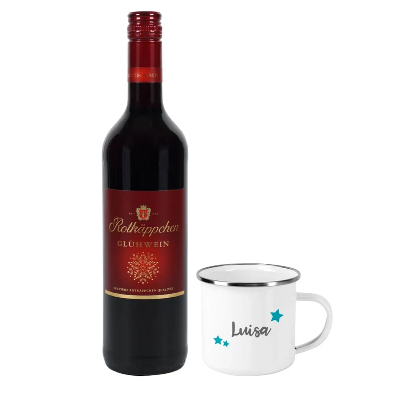 Winterset Glühwein mit personalisierter Metalltasse