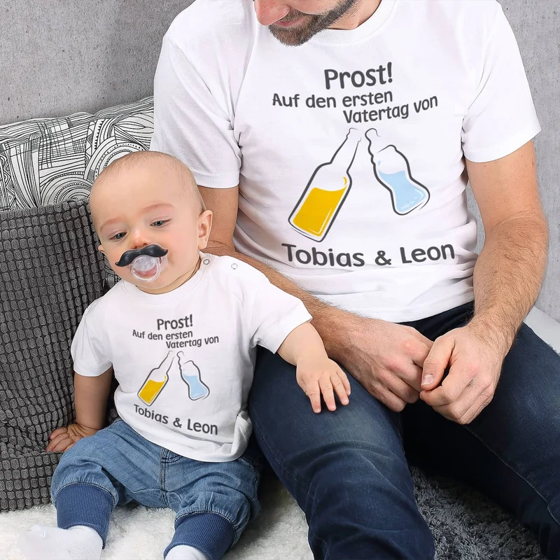 Partnershirts Vater und Sohn zum ersten Vatertag