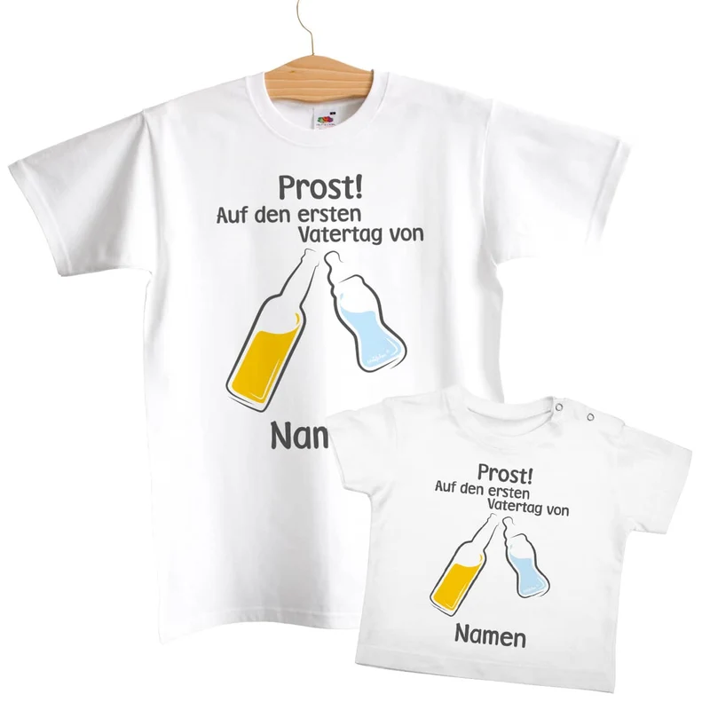 Partnershirts Vater und Sohn zum ersten Vatertag