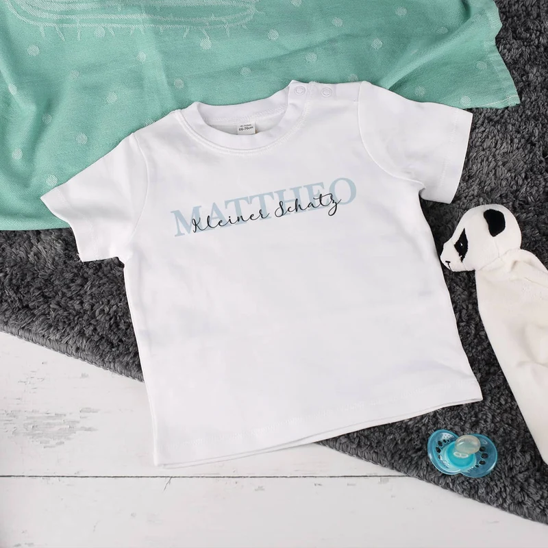 Partnershirts Vater und Kind - Papa seit - als Vatertagsgeschenk