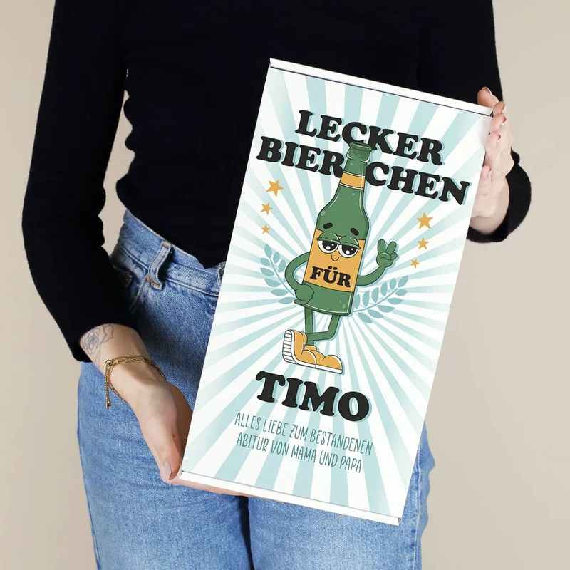 Lecker Bierchen - Geschenkset mit Glas, Flasche und Geschenkbox | Getränk nach Wahl
